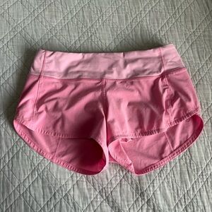 Lululemon Pink Speed-Up Shorts - Women’s Size 4